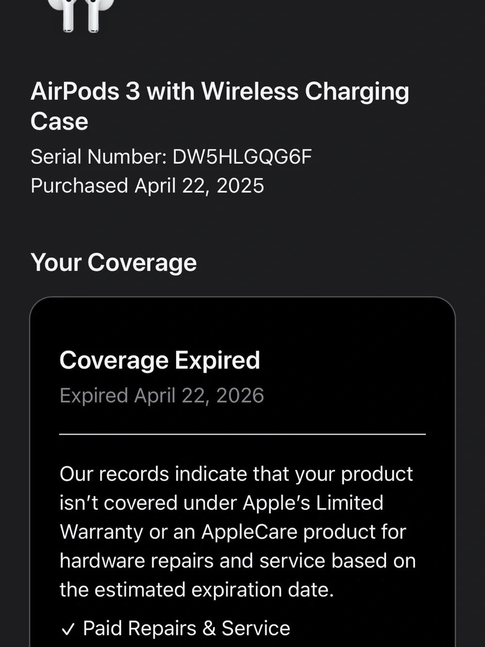 Apple Wireless Earbuds - White